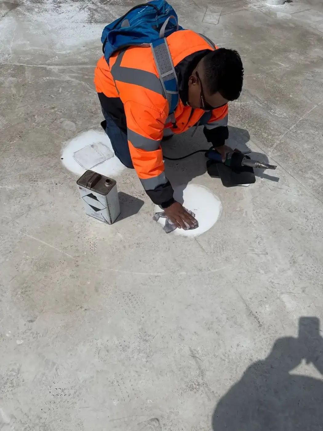 Tarping and dry-in on a Devon commercial roof